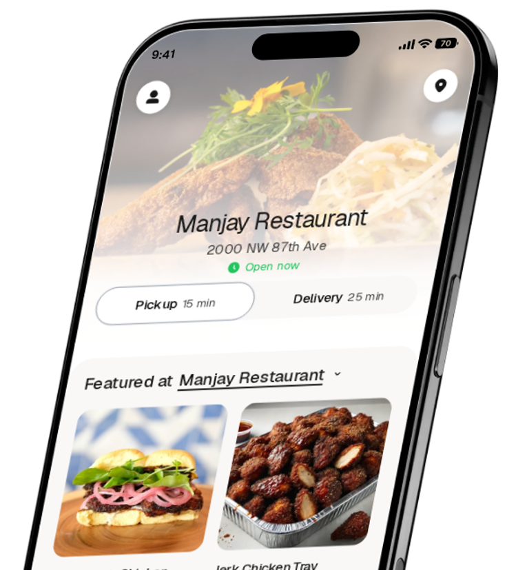 Manjay Restaurant app preview